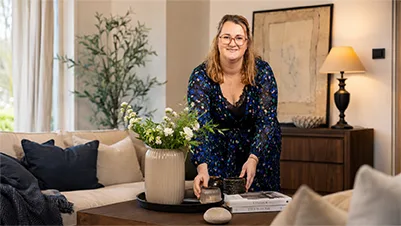 Rust & ruimte Interieur en styling van een woonkamer